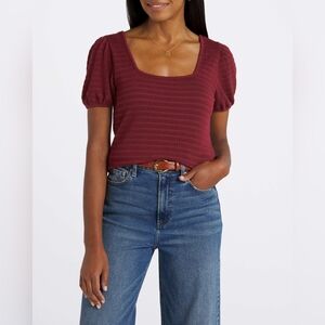 Beacon Morigan Puff Sleeve Knit Top